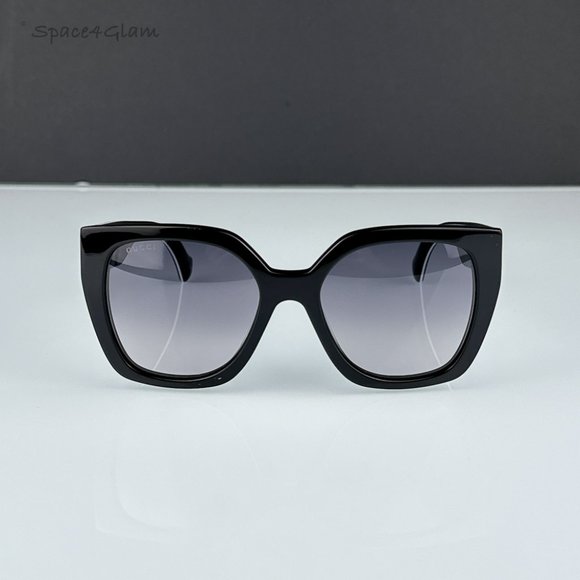 Gucci Women Sunglasses Black Grey Gradient Square GG1300S 004 BRAND NEW - Picture 3 of 11